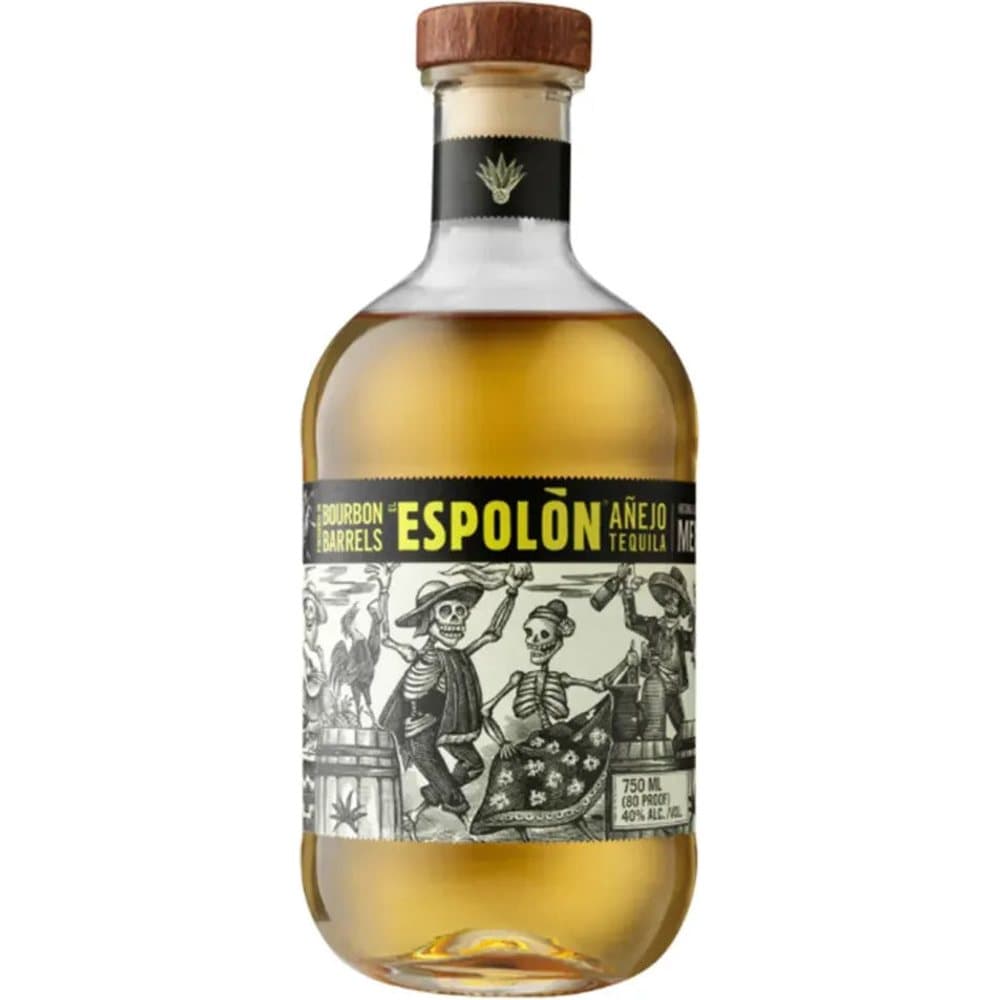 Espolòn Anejo Tequila 750ml Gold Tequila bottle - espolon tequila