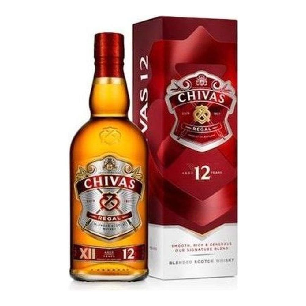 Chivas Regal 12 Year Old Signature Blend Blended Scotch Whisky 1L Scotch Whisky bottle - regal chivas whisky