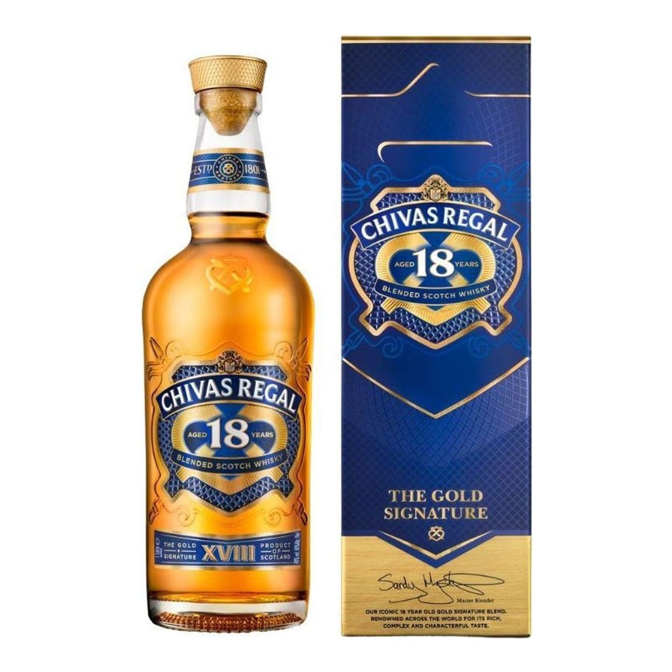 Chivas Regal 18 Year Old Gold Signature Scotch Whisky 750ml Scotch Whisky bottle - regal chivas whisky