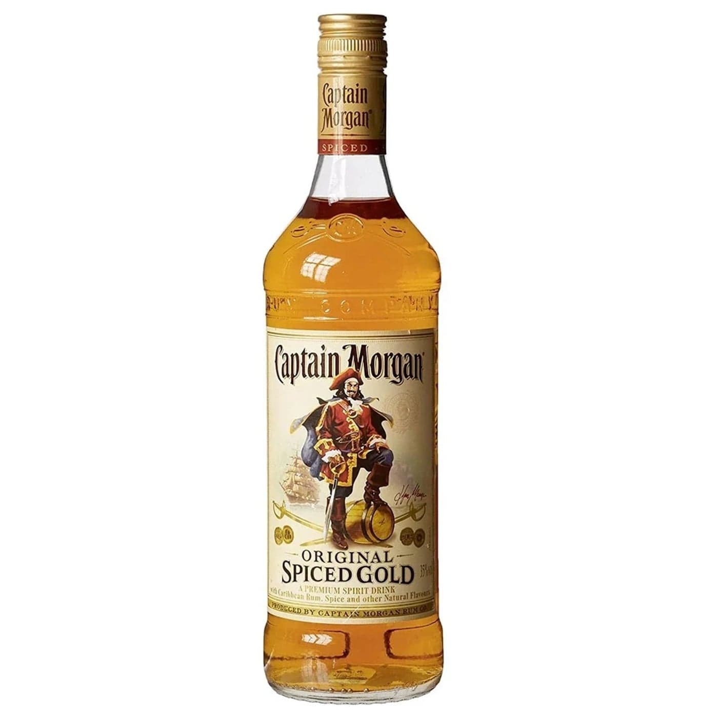 Captain Morgan 1L Spiced Rum 1L Spiced Rum bottle - captain morgan