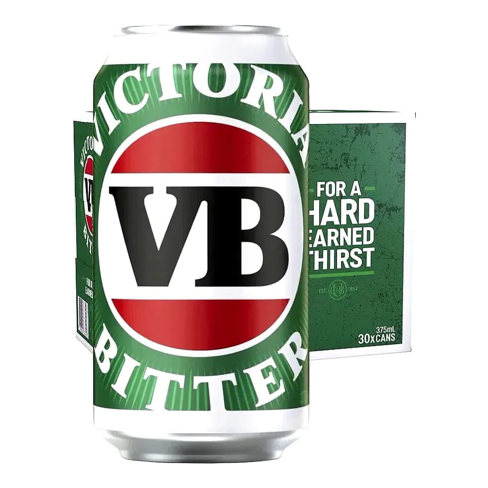 Victoria Bitter VB Beer Block Cans 30x 375ml Beer pack - victoria bitter beer