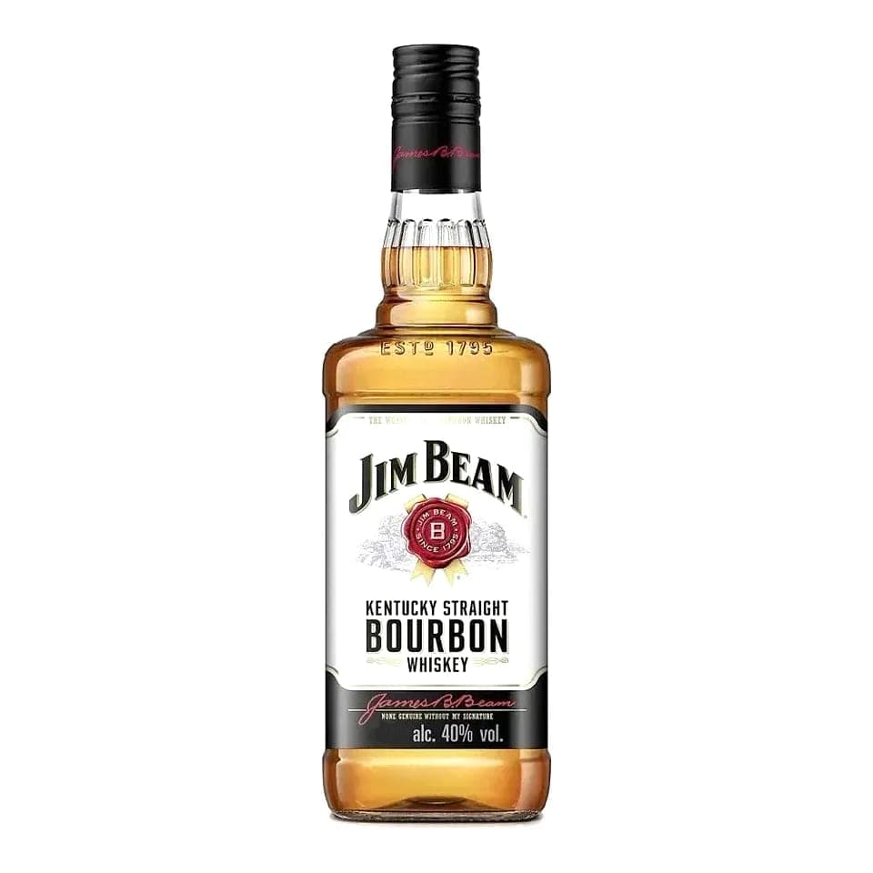 Jim Beam White Label 40% Kentucky Straight Bourbon Whiskey 1L Bourbon bottle - jim beam