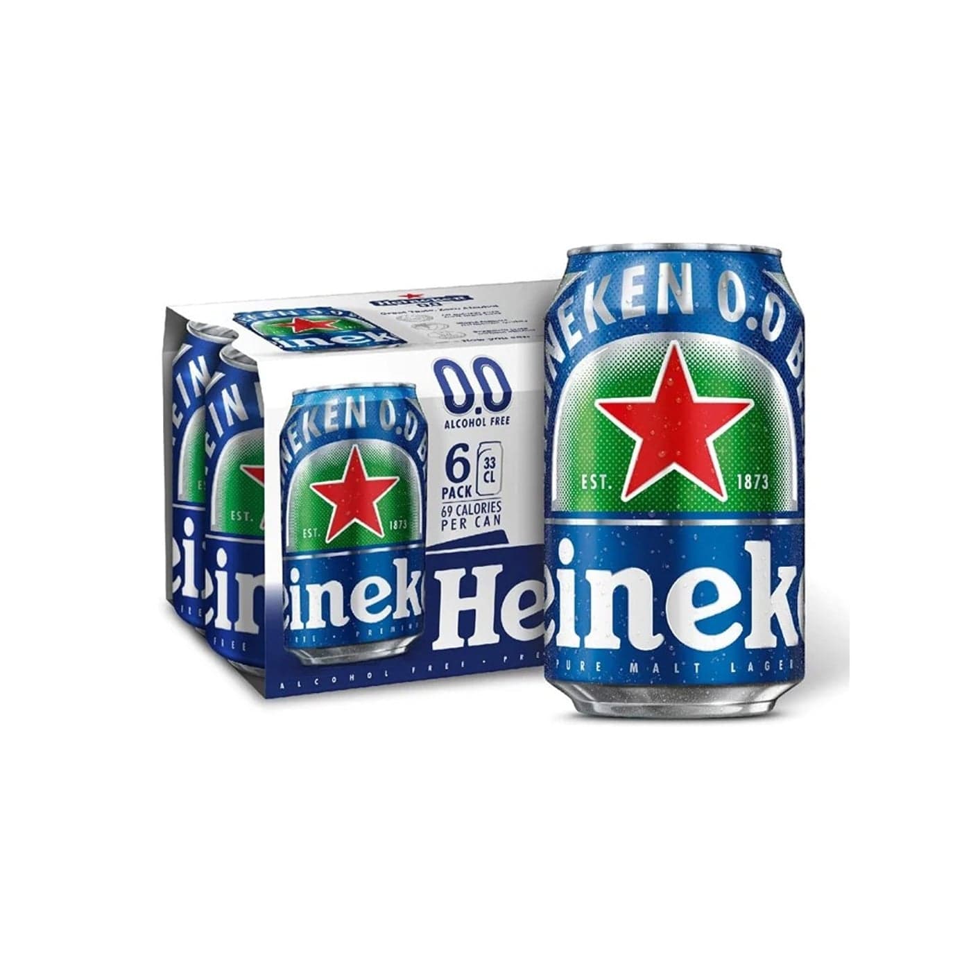 Heineken Zero Cans 330ml Non-Alcoholic Beer 330ml Non-Alcoholic pack - heineken