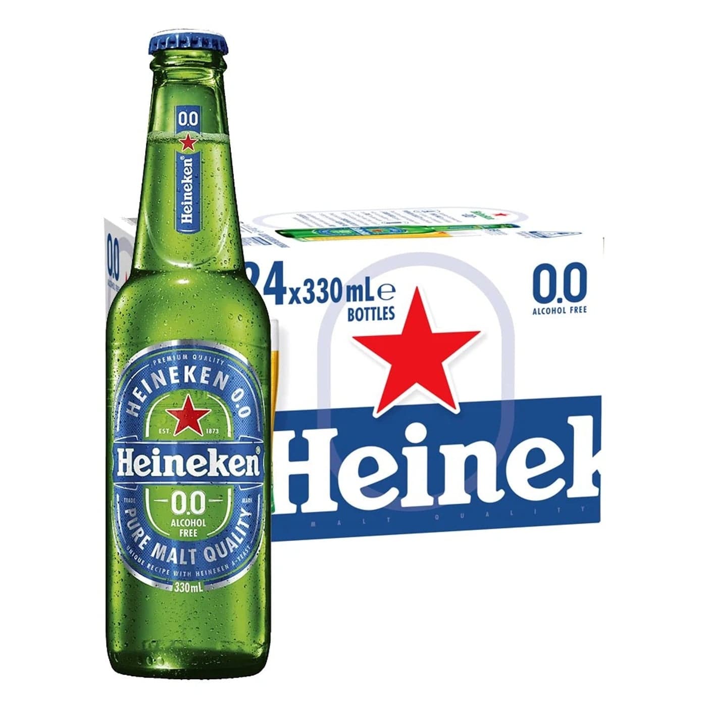 Heineken Zero Stubs Non-Alcoholic Beer 330ml (Case of 24) Non-Alcoholic pack - heineken