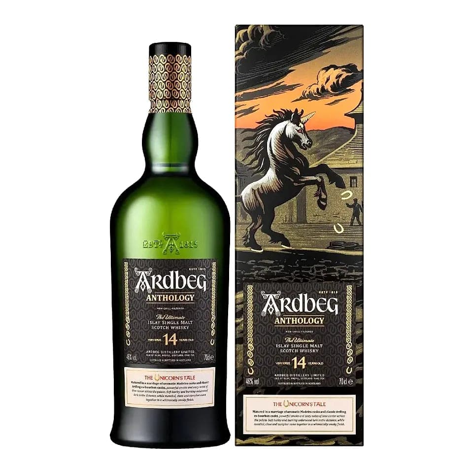 Ardbeg 14 Year Old 'The Unicorn's Tale' Anthology Limited Edition Single Malt Scotch Whisky 700ml Scotch Whisky bottle - whisky gift pack
