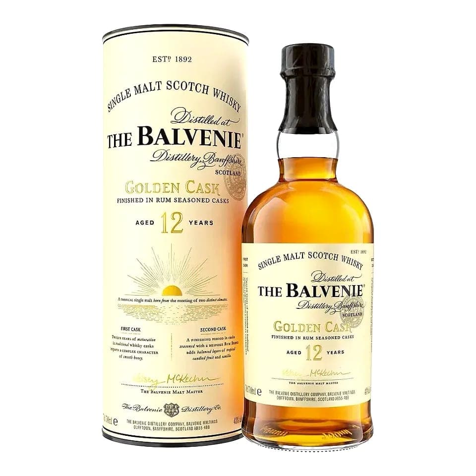 Balvenie 12 Year Old Golden Cask Rum Cask Finish Single Malt Scotch Whisky 700ml Scotch Whisky bottle - balvenie