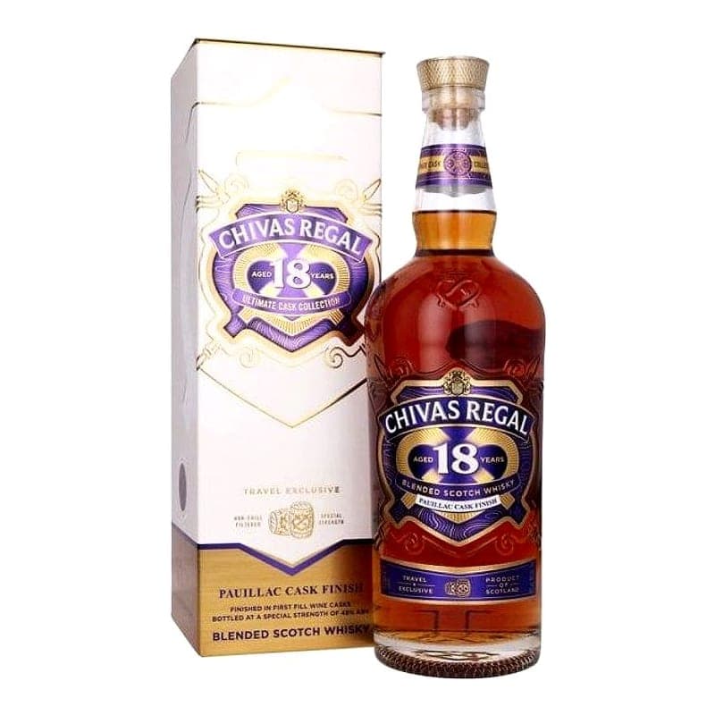 Chivas Regal 18 Year Old Pauillac Cask Finish Blended Scotch Whisky 1L Scotch Whisky bottle - regal chivas whisky