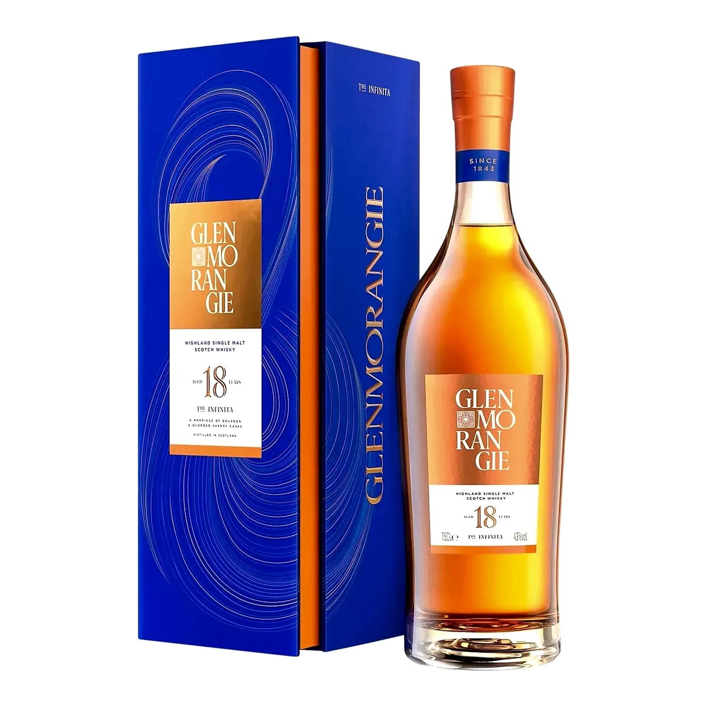 Glenmorangie 18 Year Old Extremely Rare Single Malt Scotch Whisky 750ml Scotch Whisky bottle - glenmorangie